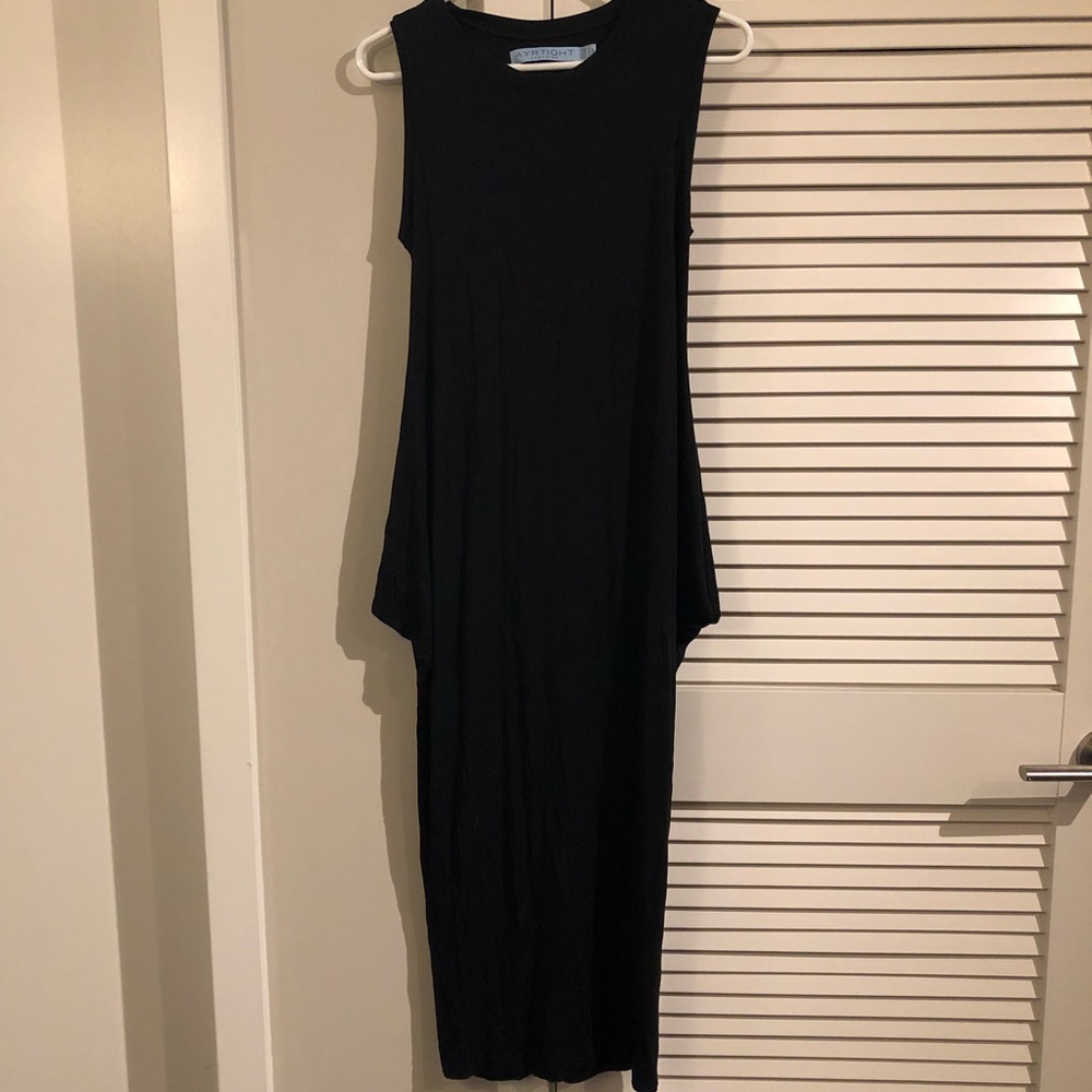 Really great long black dress.